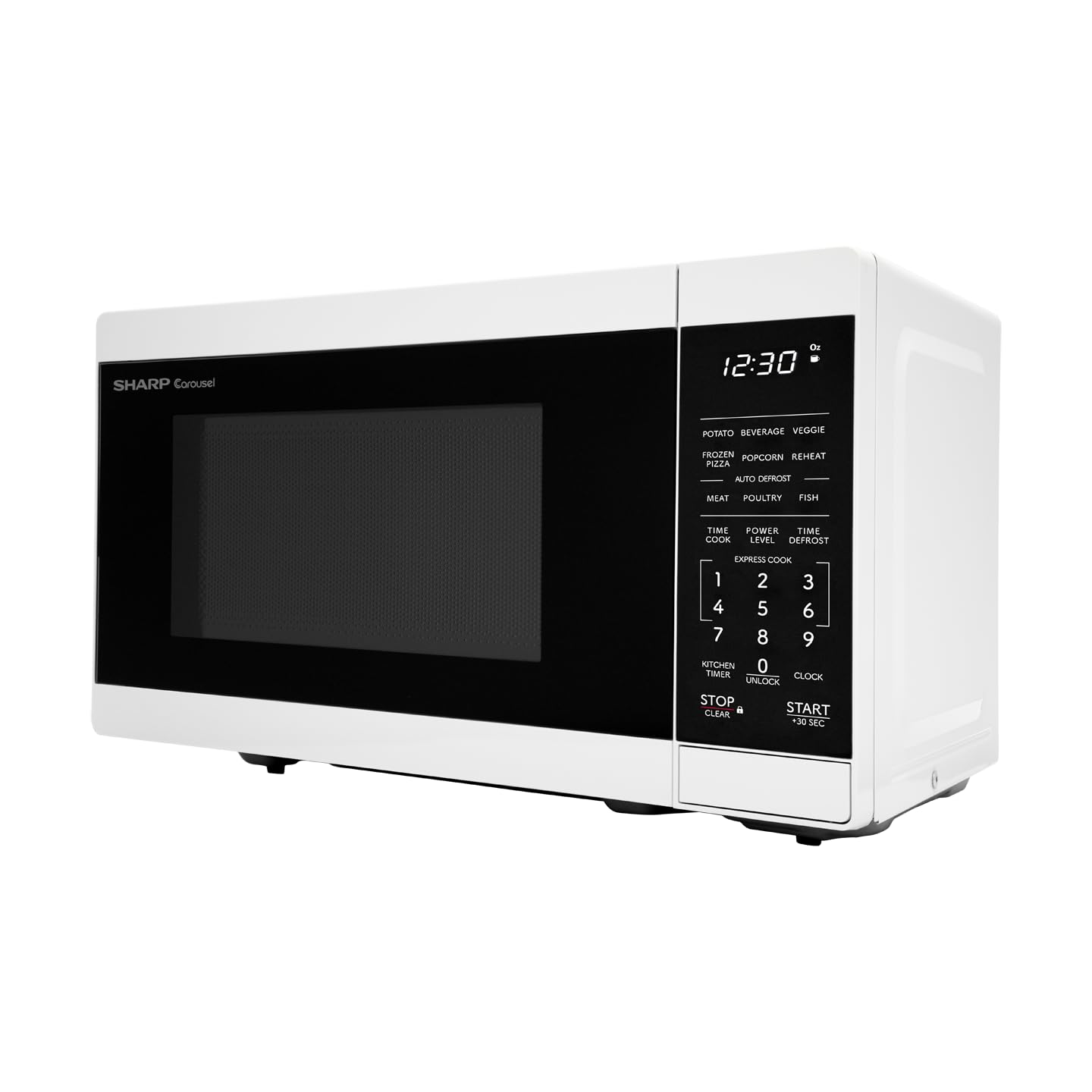 Sharp Compact Countertop Microwave Oven with Removable 10