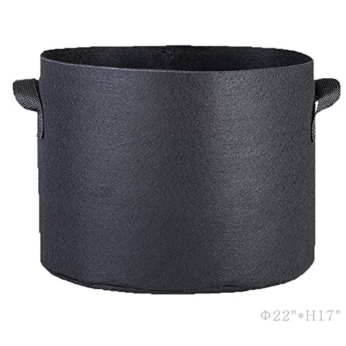 Oppolite Fabric Grow Pot 1 2 3 5 7 10 15 20 25 30 45 65 100Galen 3/6/12/24-pack Grow Bags Fabric Aeration Plant Pots Container (12, 25 Gallon W/Handles)