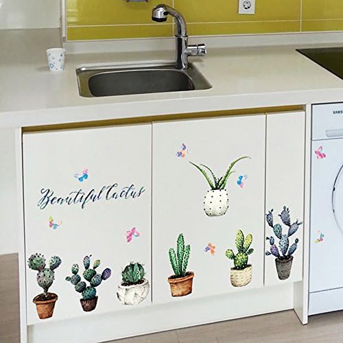 Catnew DIY Cactus Bonsai Wall Sticker Kids Living Room Bedroom Cupboard Window Home Accessories Decor Gift