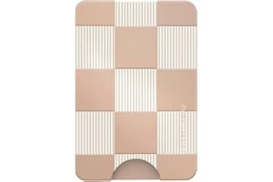 VELVET CAVIAR compatible with MagSafe Wallet - Magnetic Card Holder Wallet for iPhone 15/14/13/12 or Phone Cases compatible with MagSafe - Nude Vibe Checkered (Holds 1-3 Cards)