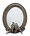 Creative Co-Op Oval Resin Bird Mirror