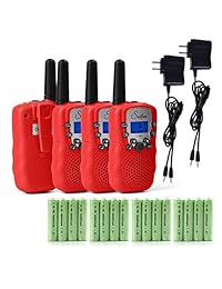 swiftion T-388 Niños Walkie-talkie 22 Canales 0.5 W FRS/GMRS radios de 2 Vías con cargador y pilas recargables