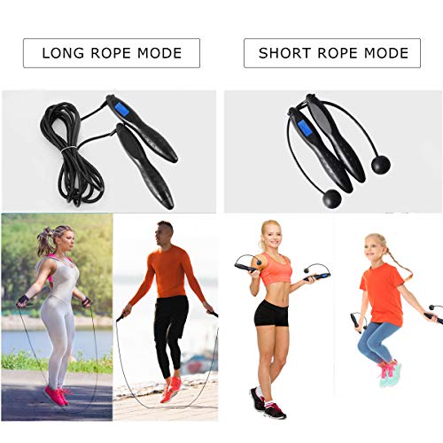 Jump Rope, Digital Counting Adjustable Length Skipping Rope,Weight