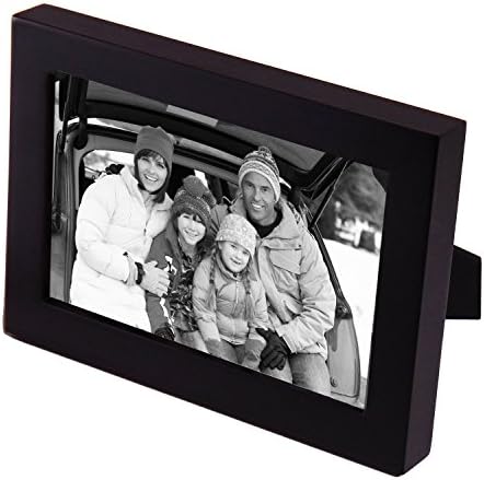 ELEGAN Black Classic Wood Photo Picture Frame 4x6 inch for Table Top or Wall Hanging