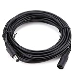 WildHD Power Extension Cable 16.5ft 2.1mm x 5.5mm Compatible with 12V DC Adapter Cord for CCTV Security Camera IP Camera Standalone DVR (5.5mm DC Plug 16.5ft Black)