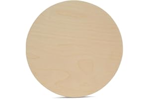Borowood 18-Inch Birch Wood Round - 1/4” Thick Plywood Circle for Crafts, Signs, Painting, Laser Cutting - 1 Pack - Made in USA