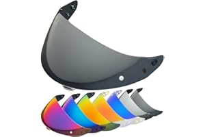 YMTSGEQ HJ-17 Helmet Visor Replacement.C90 Helmet Face Shield UV Protection Compatible with HJC C90, C91, C91N,CL-MAX 2, IS-MAX BT, SY-MAX 3, IS-MAX 2, CL-MAX 3 (Light Black-Day&Night Use)