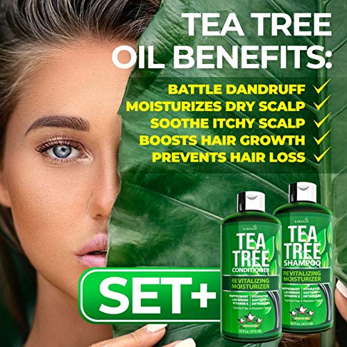 Tea Tree Shampoo and Conditioner Set with 100 Australian Tea Tree
