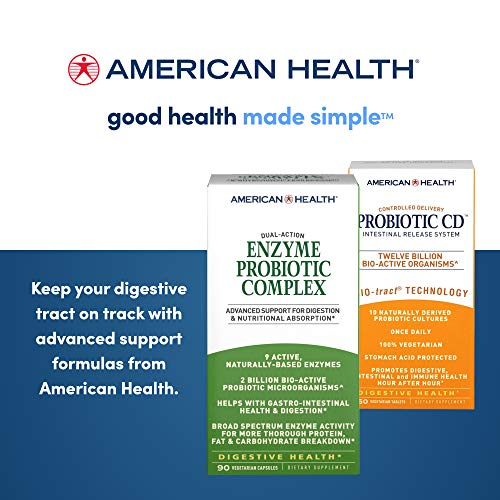 American Health Enzyme Probiotic Complex Vegetarian Capsules Promotes Gastro Intestinal Health And Digestion Supports Protein Fat And Carbohydrate Breakdown Non Gmo 90 Total Servings Pricepulse