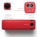 Puridea I2 Red Portable Bluetooth Speaker with 24-Hour Playtime, 66-Foot Bluetooth Range & Built-in Mic, 3 in 1 Multi Outdoor Wireless Speaker with 8000mAh external battery, Bike LED Flashlight