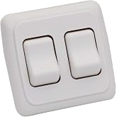 Double SPST On-Off Switch with Bezel, Technology Components 12V Light Switch RV Switch | RV Electrical | Toggle Switch for RV, Camper, Trailer
