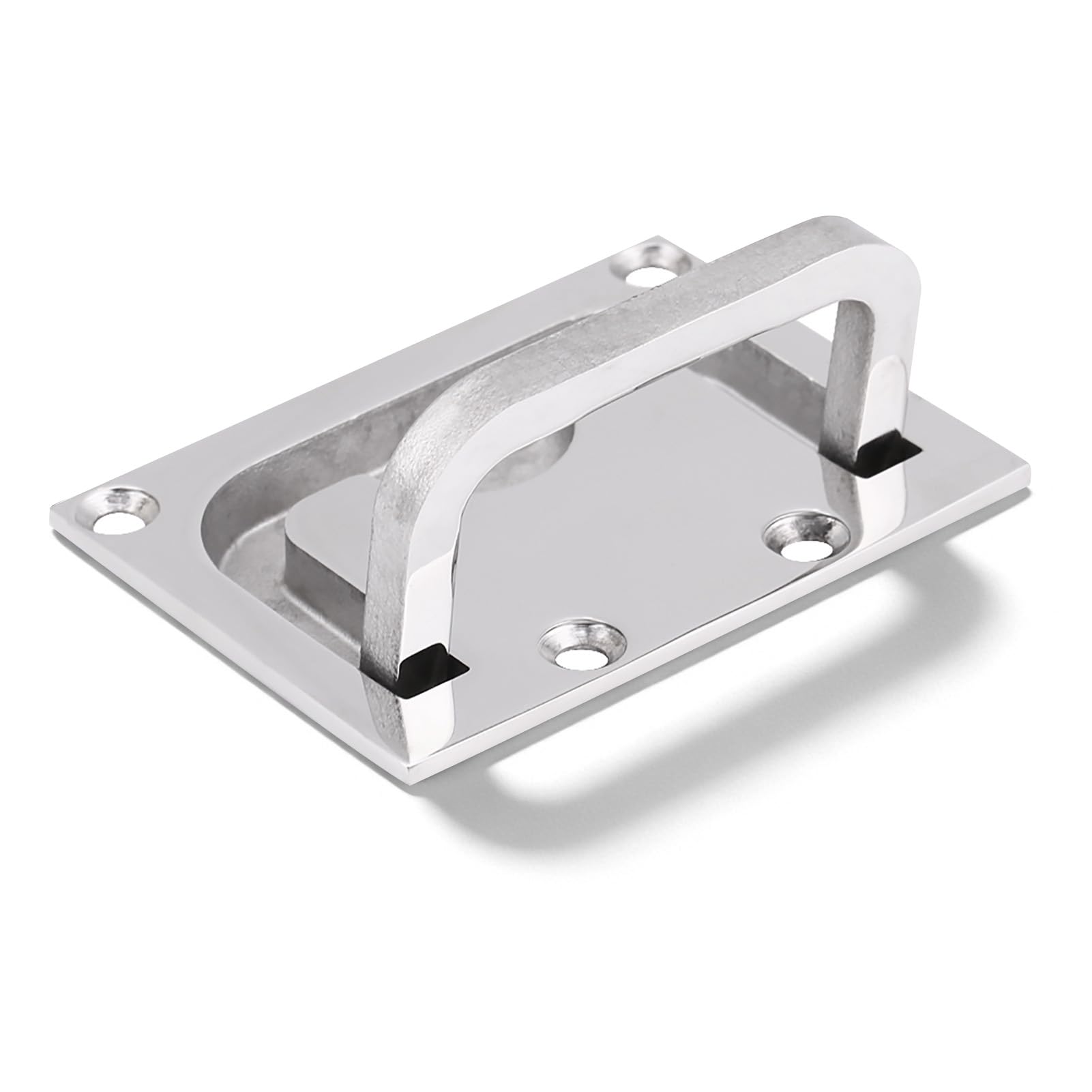 Keenso Boat Flush Hatch Handles, Stainless Steel Boat Recessed Lift Pull Handle Latch for Cabinet Locker Marine Yacht (1PCS)
