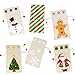 JOYIN 12 Pack of Christmas Canvas Gift Drawstring Bags Assortment for Christmas Party Favors, Treats, Santa Sack Sticking Bags, Christmas Draw String Goodie Bags, Party Favors