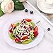 bUCLA 100Pieces White Plastic Plates with 100Pieces Silver Plastic Forks-7.5inch White Disposable Salad/Dessert Plates-Premium Heavy Duty Appetizer Plates for Weddings& Parties