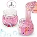 Lilizhou Clear Crystal Mud Toy Putty Making Kit for Kids and Adults, Stretchy Slime Stress Relief for girls, Super Soft and Non-Sticky, 2 Pack