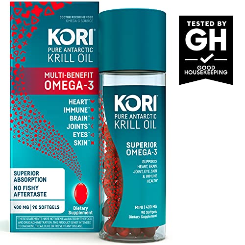 Kori Krill Oil Omega3 400mg, 90 Softgels MultiBenefit Omega3