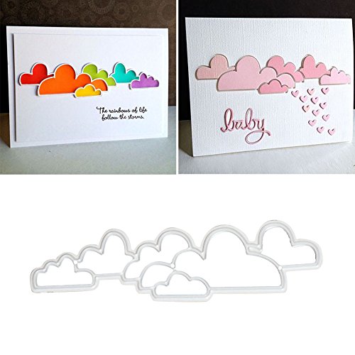Gilroy Cloud Shape DIY Metal Cutting Dies Stencil for Scrapbooking Embossing Album Paper Card Craft - Thumbnail 4