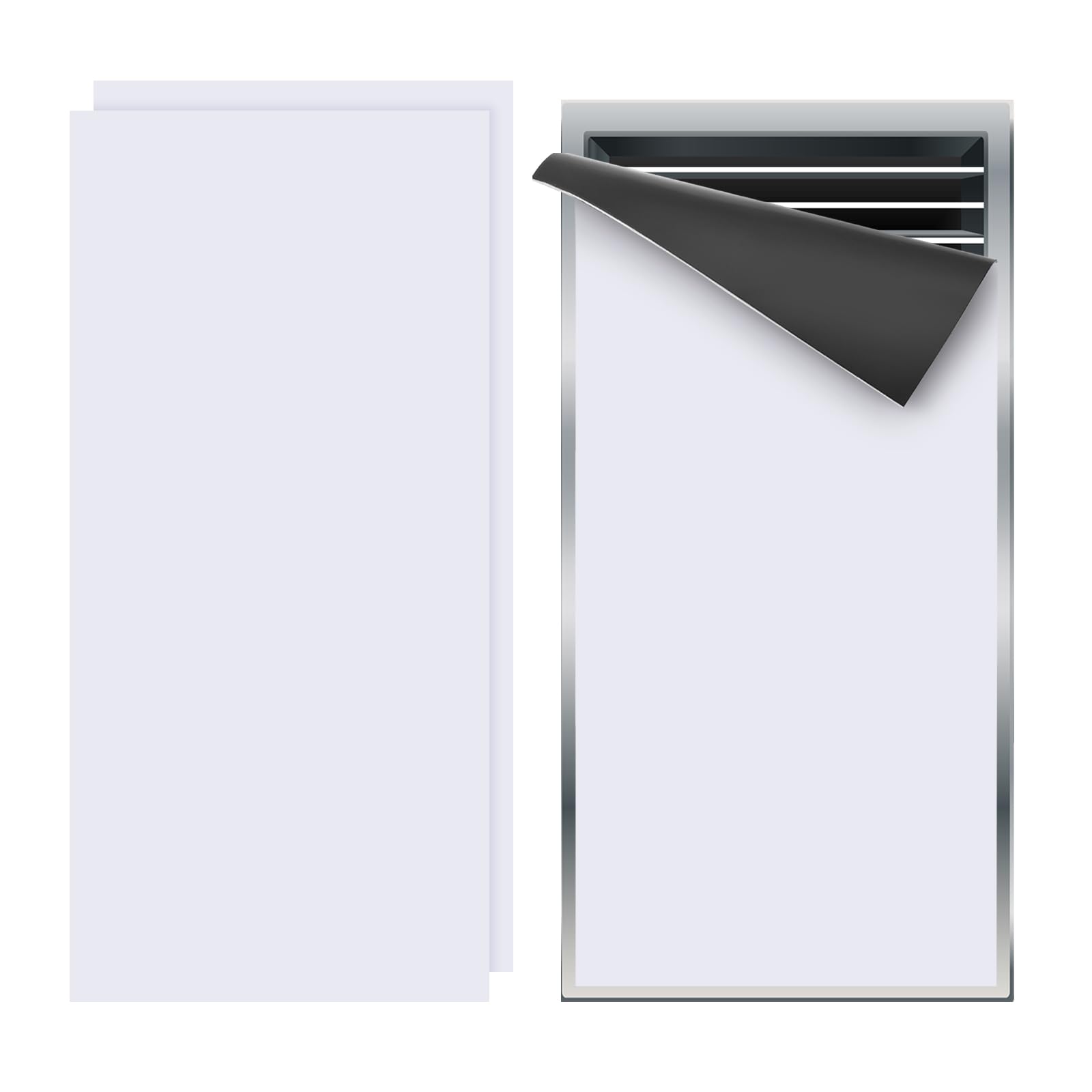 PATIKIL 16"x7.5" Magnetic Vent Cover, 2 Pack Floor Wall Air Registers Cover High Strength Magnetic Vent Blocker for Home RV HVAC Fireplace Furnace, White