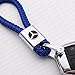 US85 for Mercedes-Benz Logo Emblem Key Chain Key Ring Metal Alloy BV Style Leather Gift Decoration Accessories AMG (Blue)