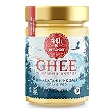 Himalayan Pink Salt Grass-Fed Ghee Butter by 4th & Heart, 9 Ounce, Pasture Raised, Non-GMO, Lactose Free, Certified Paleo, Keto-Friendly