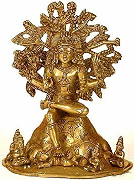 Aone India Dakshinamurti Shiva - Brass Statue + Cash Envelope (Pack Of 10)