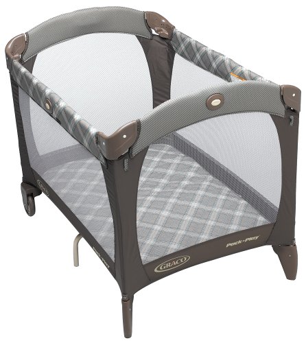 graco pack n play green plaid