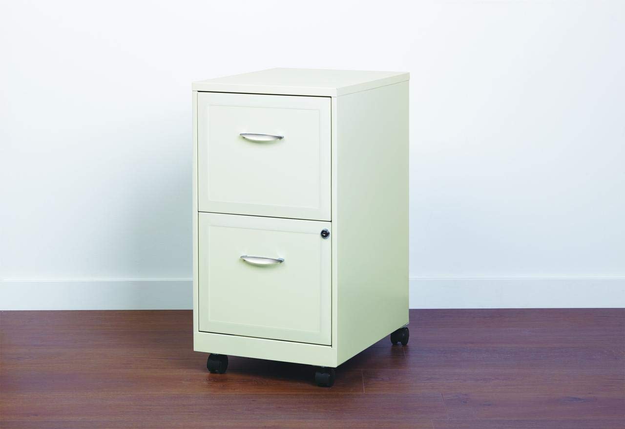 Lorell Soho 2 Drawer File Cabinet Pearl White Vertical File Cabinets
