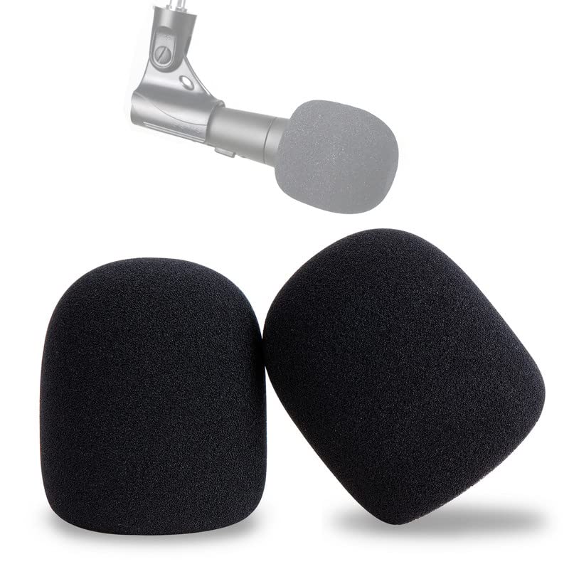 YOUSHARES Shure SM58 Microphone Cover Foam 2 Packs - Pop Shield, Microphone Pop Filter for Shure SM58 Dynamic Vocal Mic to Reduce Wind Noises
