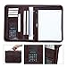 Leathario File Folder Padfolio Writing Pad Business Presentation Folder Portfolio (Brown-011)
