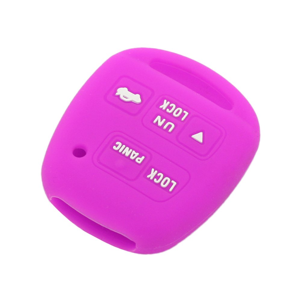 BROVACS Silicone Cover Protector Case Holder Skin Jacket Compatible with TOYOTA LEXUS 3 Button Remote Key Fob CV2423 Purple