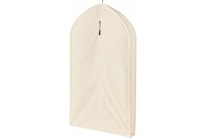 100% Cotton Garment Bag | Long | Breathable Garment Bags for Hanging Clothes | Garment Storage Bag for Long Dresses & Coats S