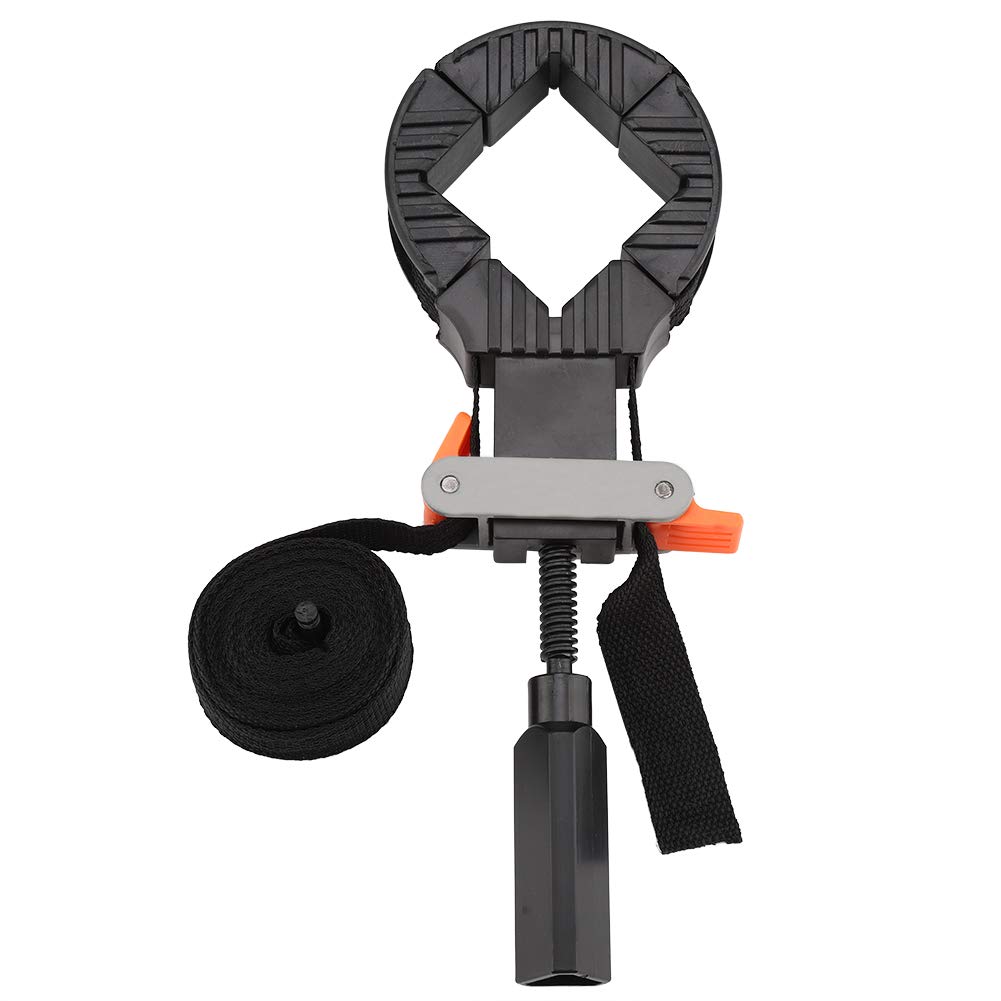 Tnfeeon Picture Frame Clamp, Variable Angle Strap Clamp with 4 Clips Woodworking Frame Clamp Strap Holder