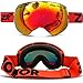 ZIONOR X Ski Snowboard Snow Goggles OTG Design for Men Women Adult with Spherical Detachable Lens UV Protection Anti-fog (VLT 21% Red Frame Revo Red Lens)