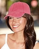 Anvil womens 6-Panel Pigment-Dyed Twill Cap (145)
