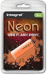 Integral Neon 8GB USB 2.0 Flash Drive - Orange view 2