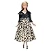 E-TING Handmade Fashion Doll Clothes Short Skirt Office Style Wears Dress for Girl Dolls (Black Jacket +Leopard Long Skirt)