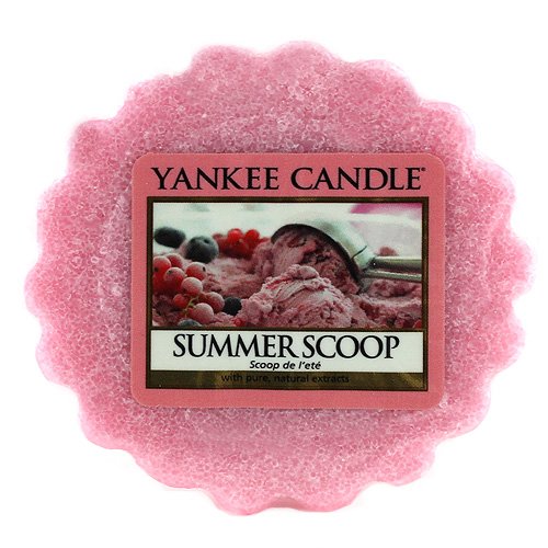 title=Yankee Candle Summer Scoop Tart da Fondere, Cera, Rosa, 6 x 6 x 2 cm