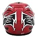 MMG Motorcycle Full Face Helmet DOT Street Legal Extra Visors Comes with Clear Shield and Smoked Shield - Model 21 Red (Large)