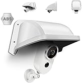 Universal Security Camera Cover Shield Sun Rain, Waterproof Protective Roof | Waterproof Protective Roof for Dome, Bullet Cameras, ABS Plastic Shade Covers (White)