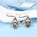 EleQueen 925 Sterling Silver Vintage Inspired Brown Crystals Queen Bee Earrings for Women Girls