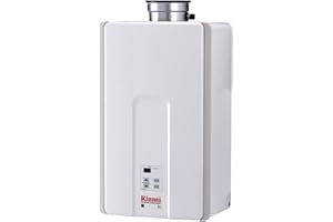 Rinnai V75IN Tankless Hot Water Heater, 7.5 GPM, Natural Gas, Indoor Installation