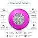 JEMMA Waterproof Bluetooth Speaker Wireless Shower Portable Hand-Free Call with Mic(Pink)