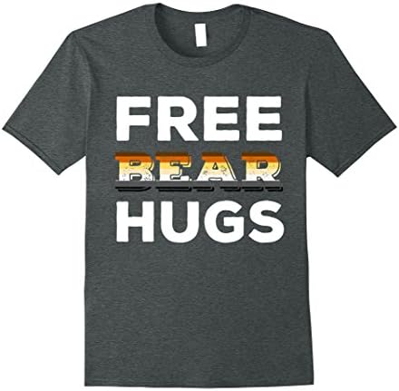 Mens Free Bear Hugs T-Shirt 2XL Dark Heather