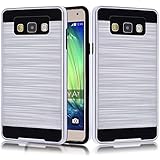 Samsung Galaxy A7 Case 2015 Version Case,Kmall Slim Durable [Metal Brushed Texture] Heavy Duty Hybrid Dual Layer Full-Body Shockproof Protective Cover For Samsung Galaxy A7 [NOT 2016Edition] Silver