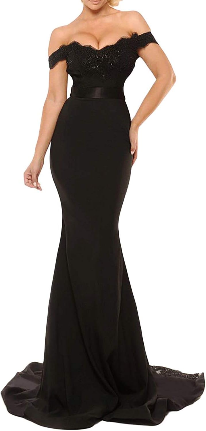 off the shoulder lace mermaid dress