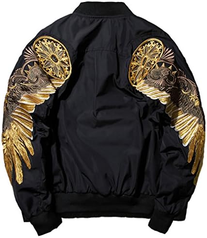 YTI-BKSA New Women Basic Coat Bomber Ma1 Jacket Pilot Wing Embroidery Streetwear Thin Outerwear Coats army green M