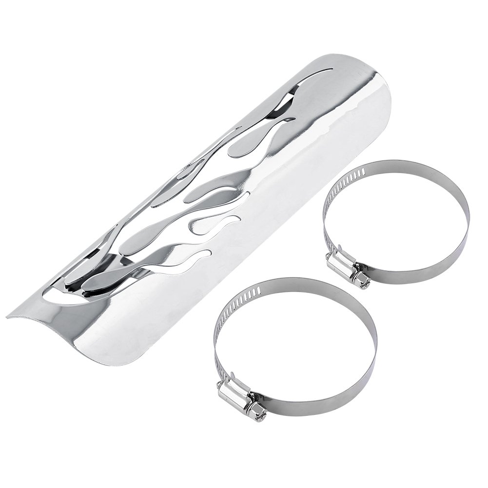 VGEBY Heat Shield Exhaust Motorcycle Protection Exhaust Muffler Metal Heat Shield Motorcycle Universal Resistant High Temperature Anti-scald