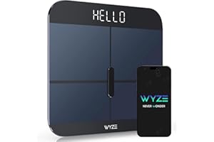 Wyze Smart Scale X - Digital Bathroom Scale for Body Weight, BMI, Body Fat, Muscle Mass, Heart Rate Monitor | Sync with Health Apps | for People, Baby & Pet, 400 lbs (Black)