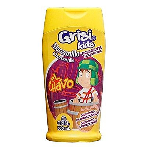 Manzanilla Grisi Kids Shampoo for Boys | Lightening Shampoo with Chamomille Extract, No Tears Hair Product for Light and Shiny Hair; 10.1 Fl Ounces