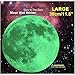 Moon Wall Decal, H2MTOOL 30cm Glow Moon Stickers for Kids Rooms Nursery Decor (Green, 30 cm / 11.8”)